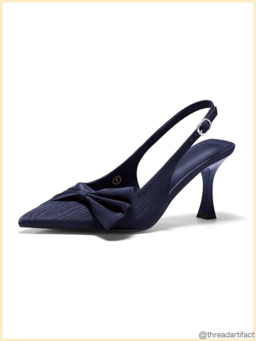 Slingback High Heels Bow Tie Closed Pointed Toe Pumps Wedding Party Dress Shoes